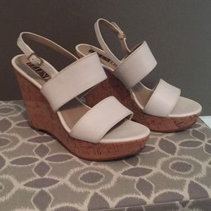 *Brand New* Ellen Tracy white wedge sandals